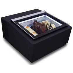 CombiSteel Tischmodell Speiseisvitrine Schwarz  Öffnet Auf Der Kundenseite