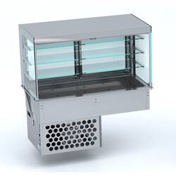CombiSteel Einbaukühlvitrine Eckig – Mit Rollvorhang  5/1 Gn