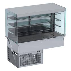 CombiSteel Einbau Wandmodell Kühlvitrine Eckig – Mit Rollvorhang  5/1 Gn