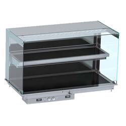 CombiSteel Einbau Wandmodell Wärmevitrine Keramik Eckig - Schwarz 5/1