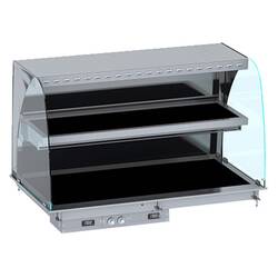 CombiSteel Einbau Wandmodell Wärmevitrine Keramik Rund - Schwarz 5/1