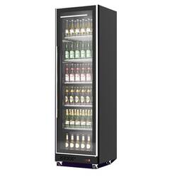 CombiSteel Kühlschrank 1 Glastür Schwarz