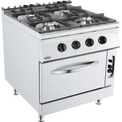 CombiSteel Base 900 Gasherd 4 Br. Mit Gasbackofen