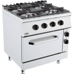CombiSteel Base 900 Gasherd 4 Br. Mit El. Backofen