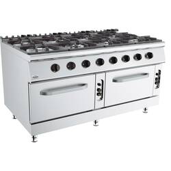 CombiSteel Base 900 Gasherd 8 Br. Mit Gasbackofen