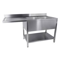 CombiSteel 700 Spültisch Grundboden Spülmaschine Selbstmontage 2 Rechts 1600