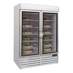 CombiSteel Tiefkühlschrank 2 Glastüren