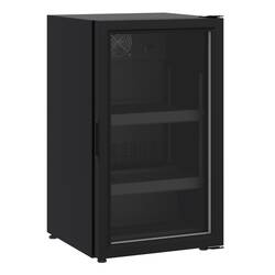 CombiSteel Kühlschrank Tischmodel Glastür 136l Schwarz