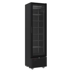 CombiSteel Tiefkühlschrank 1 Glastür Schwarz 221l