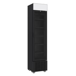 CombiSteel Kühlschrank 1 Glastür Schwarz 232l