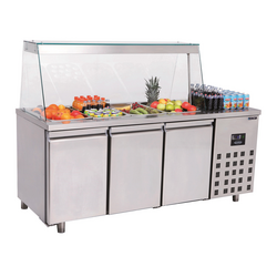 CombiSteel Saladette 3 Türen 4x 1/1gn Behälter