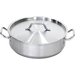 Stalgast Edelstahl Bratentopf mit Deckel, Ø 360 mm, Höhe 110 mm, 11,2 Liter