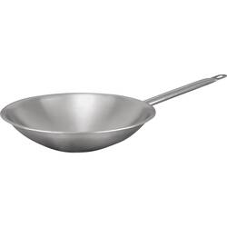 Stalgast Edelstahl Wok-Pfanne gebürsteter Edelstahl, Serie OnSet, Ø 380 mm