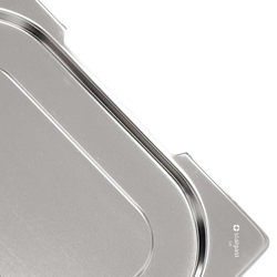 Stalgast Edelstahl GN-Deckel mit Aussparungen für Fallgriffe, Serie STANDARD, GN 1/4