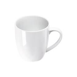 Stalgast 12 Becher mit Henkel, reinweißes Hotelporzellan, Serie Isabell, 350 ml