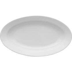 6 ovale Servierplatte von Lubiana, Porzellan, weiß, Serie Kaszub/Hel, 240x140 mm