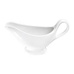 Stalgast 6 Saucieren, reinweißes Hotelporzellan, Serie Isabell, L. 230 mm, 500 ml