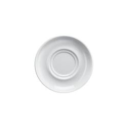 12 Untertassen für Henkelbecher von Lubiana, Porzellan, weiß, Serie Kaszub/Hel  Ø 145 mm