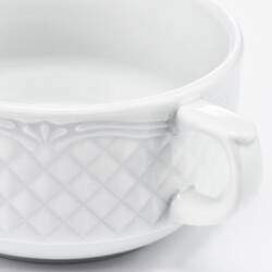 6 Suppentassen von Lubiana, Porzellan, weiß, Serie Aphrodite 0,30 Liter