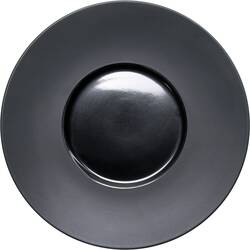Stalgast schwarzer Porzellan Menüteller aus der Serie Gourmet Kontrast Ø 255 mm