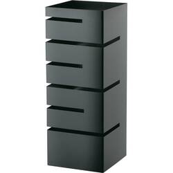 Buffet-Ständer niedrig, Einschübe winklig, 150x150x355 mm (BxTxH), schwarz