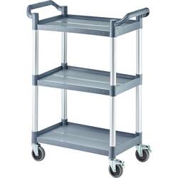 Servierwagen aus Kunststoff, mit drei Borden, 860 x 425 x 910 mm (BxTxH)   