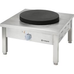 Stalgast Edelstahl Elektro-Hockerkocher STANDARD, 1 Kochplatte, 400 Volt, 580 x 580 x 380 mm (BxTxH)