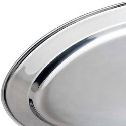 Servierplatte oval, Edelstahl, 54,5 x 38 cm (BxT)