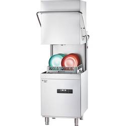 Stalgast Edelstahl Haubenspülmaschine Aqua H5 mit Klarspülmittel-, Reinigerdosierpumpe sowie Klarspül- und Ablaufpumpe, 3 Spülprogramme