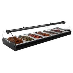 Neumärker Buffet-Warmhaltevitrine Baño Maria 6 Mit Frontklappen zur Selbstbedienung