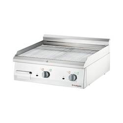 Stalgast verchromte Elektro-Griddleplatte als Tischgerät, 800x700 mm, gerillte Grillfläche, Serie 700 ND