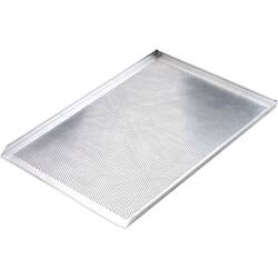 Stalgast 3-Rand-Backblech aus Aluminium, gelocht, Bäckernorm 600x400 mm