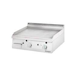 Stalgast Edelstahl Gas-Griddleplatte als Tischgerät, 800x700 mm, gerillte Grillfläche, Serie 700 ND