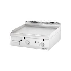 Stalgast Edelstahl Gas-Griddleplatte als Tischgerät, 800x700 mm, glatte Grillfläche, Serie 700 ND