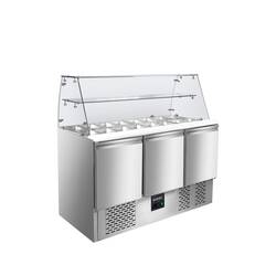 Vaiotec Easyline Saladette 700 / 3-fach mit eckigem Glasaufsatz