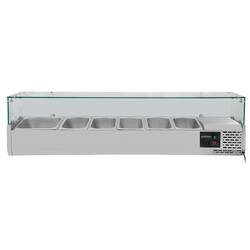 Vaiotec Easyline Kühlaufsatz 380 mit Glasabdeckung 5xGN1/3 + 1xGN1/2 - 1500