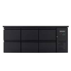 Vaiotec Easyline Barkühltisch schwarz / 6 Schubladen - 425 l