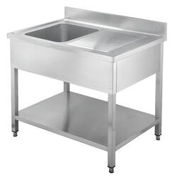 Vaiotec Easyline Spültisch 600 / 1 Becken links und Abtropffläche B:1200