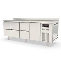 Vaiotec Topline Kühltisch 700 / 4-fach GN1/1 mit 6 Schubladen / 1 Tür & Aufkantung
