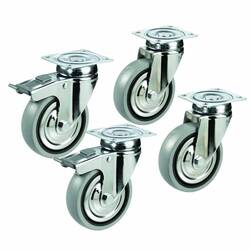 Vaiotec Rollenkit für Kühl & Tiefkühltische 2 & 3- türig + Kühl & Tiefkühlschränke 1 türig Serie Topline