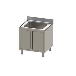 Vaiotec Topline Spülschrank 600 / 1 Becken mit Flügeltüren B:800