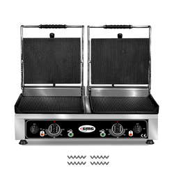 GMG Doppel-Kontaktgrill KG2735DE, gerillt, Variante: KG2735DE