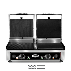 GMG Doppel-Kontaktgrill KG2735DEGG, oben Gerillt/Glatt, unten Gerillt/Glatt, Variante: KG2735DEGG