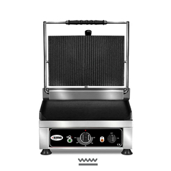 GMG Kontaktgrill KG2735G, oben gerillt, unten glatt, Grillfläche: Oben gerillt, unten glatt