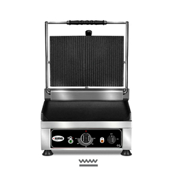 GMG Kontaktgrill KG2525G, oben gerillt, unten glatt, Grillfläche: Oben gerillt, unten glatt