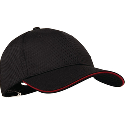 Chef Works Cool Vent Baseballmütze Schwarz mit Rot