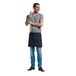 Chaud Devant Vorbinder mit 2 Taschen blauer Denim