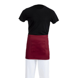 Whites kurze Bistroschürze bordeaux