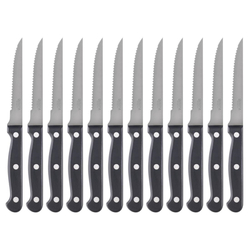 Olympia Steakmesser mit schwarzem Griff 21,5cm (12 Stück)