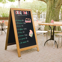 Securit Duplo Kundenstopper Teak 120 x 68cm